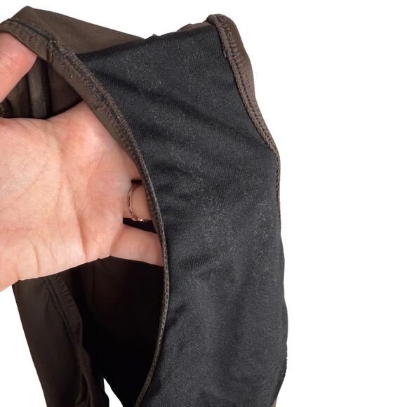 Croft & Barrow Body Sculptor Ruched One-Piece Swimsuit Size 12 Brown Slimming - Picture 10 of 12